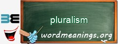 WordMeaning blackboard for pluralism